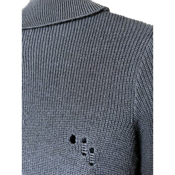 Lovers & Friends Dress Keeney Distressed Wool Blend Long Sleeve High Neck Sz XS - Picture 7 of 8